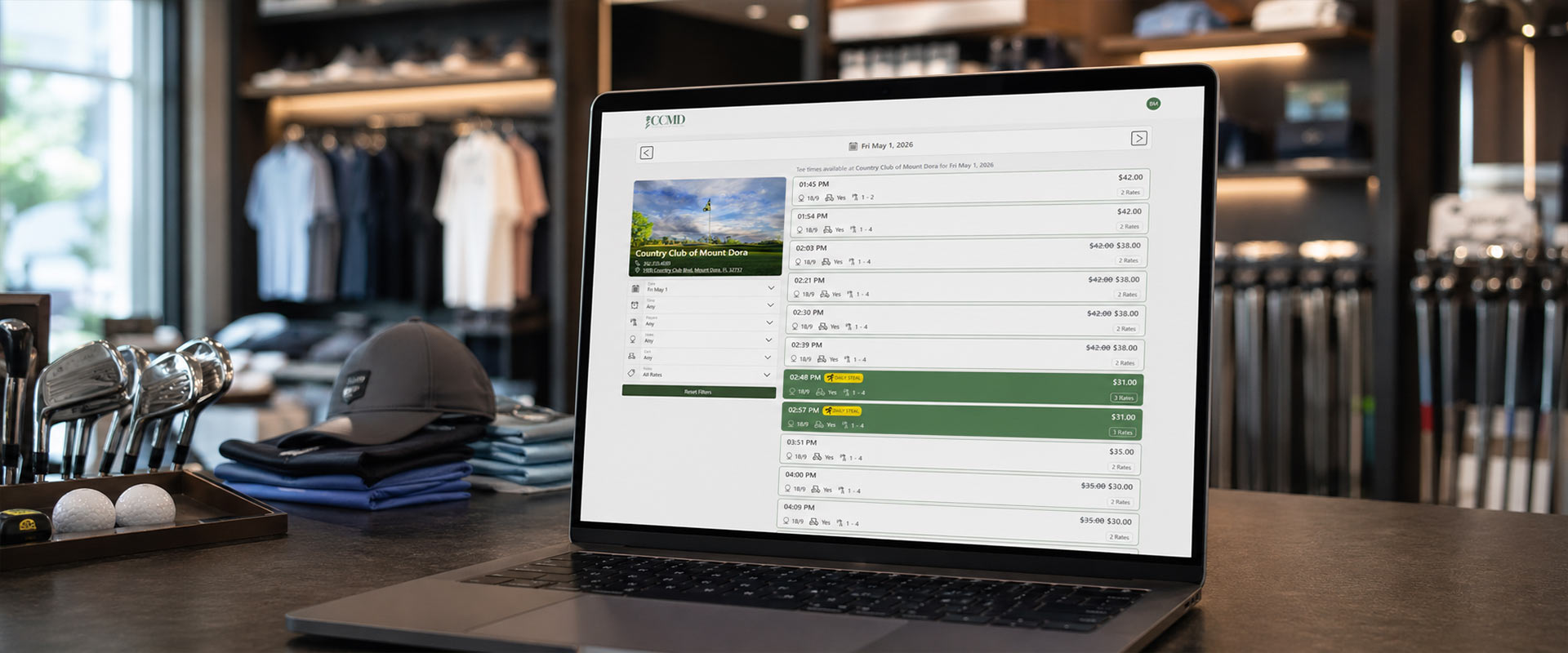 Daily Steals offer on laptop background image