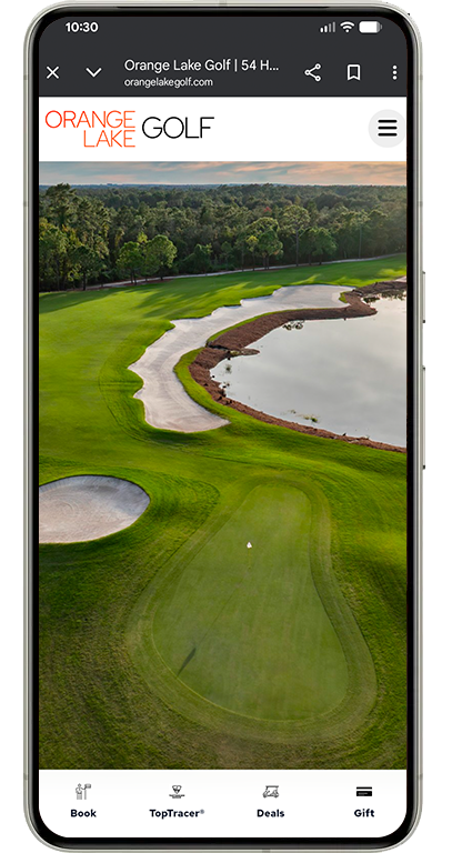 GolfBack golf course website mobile design preview